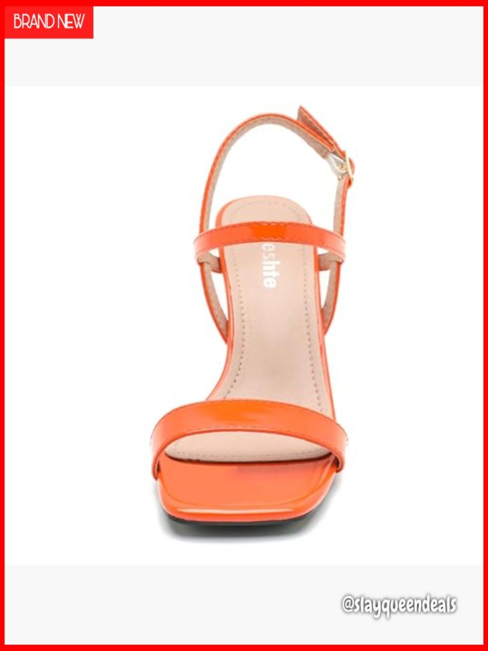 Strappy Kitten Heeled Sandals Square Open Toe Slingback Dress Shoes Summer - Picture 5 of 7